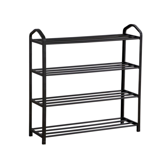 4 or 5 Tier Shoe Storage Rack Footwear Stand Shelf Hallway Entryway Organiser Black