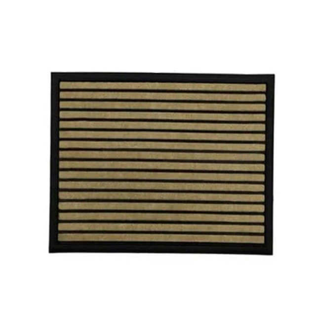 2 x Striped Super Absorbent 40x60cm Long Lasting Scraper Non-Slip Door Mats For Mud & Dirt