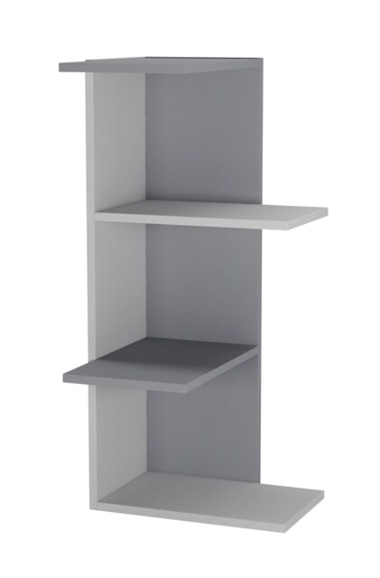 White 3-Tier Corner Bookcase & Shelving Unit White 1