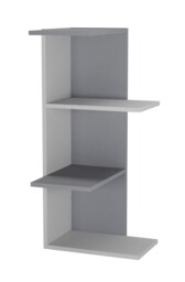 White 3-Tier Corner Bookcase & Shelving Unit White 1