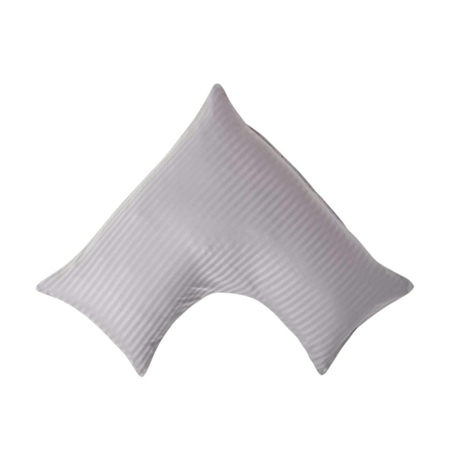 Homescapes Grey Egyptian Cotton Super Soft V Shaped Pillowcase 330 TC Grey