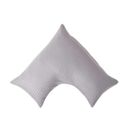 Homescapes Grey Egyptian Cotton Super Soft V Shaped Pillowcase 330 TC Grey