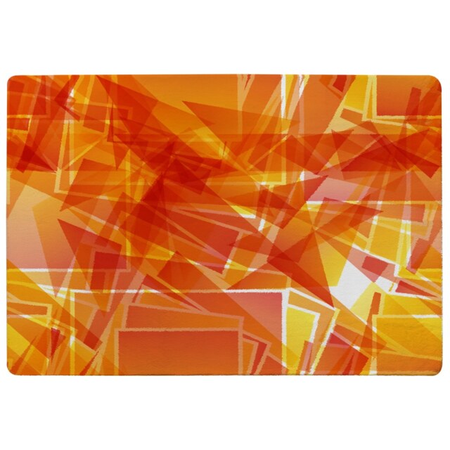 Orange Geometric Rug Multi