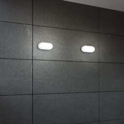 EGLO Basic Boschetto-E Oval White Plastic Outdoor Wall/Ceiling Light, (L) 20.5cm