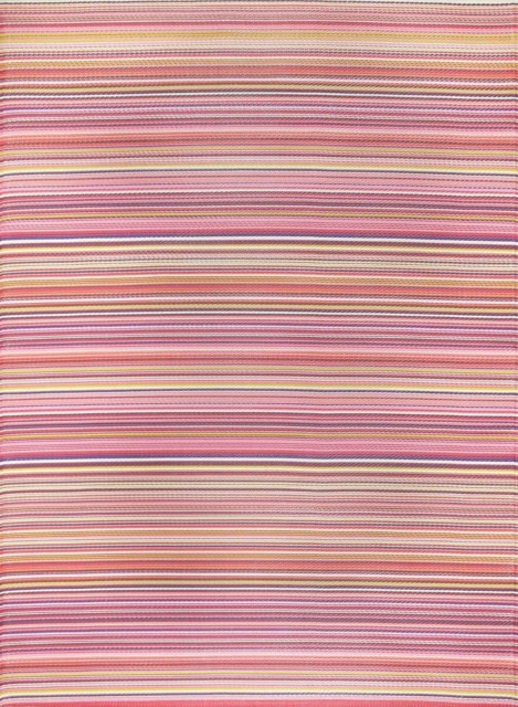 The Rugs Rainbow Collection Reversible Weatherproof Outdoor Garden Patio Rug Striped 1020