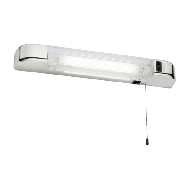 Rise - Chrome Bathroom Shaver Light Chrome White 1