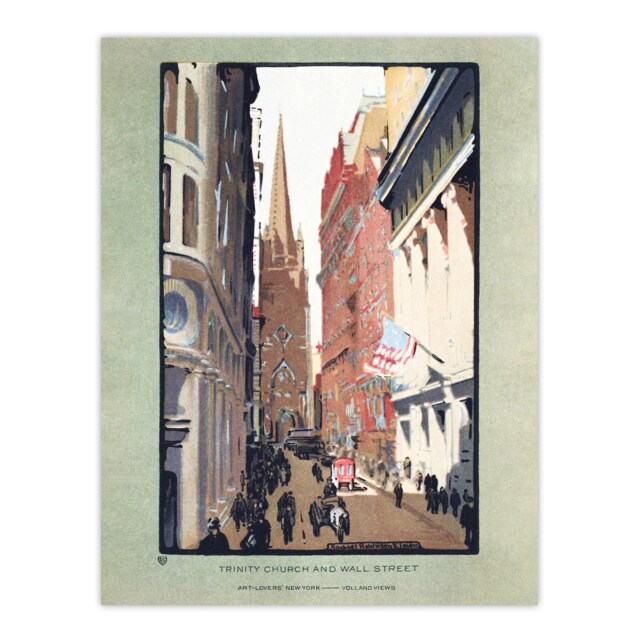 "Trinity Church and Wall Street Elmer Huge Wall Art Poster Print 24X32"""