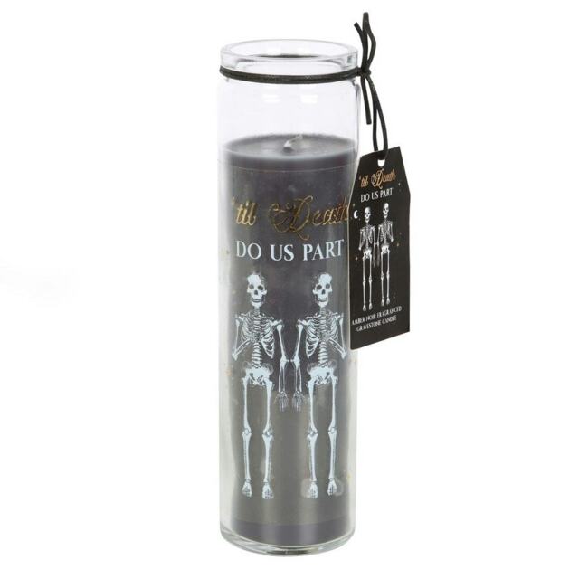 Something Different Til Death Do Us Part Amber Noir Tube Candle - Black/Clear - One Size