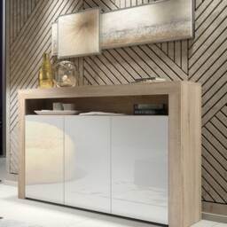TV Unit TV Stand Sideboard Storage Cabinet Cupboard Oak White High Gloss 155cm