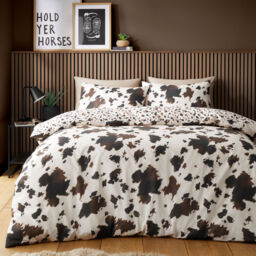 Fusion Cow Print Duvet Cover Set Natural