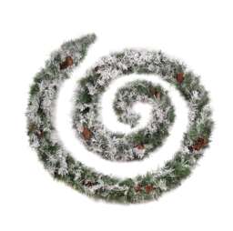 Best Artificial 12ft Frosted Colorado Christmas Garland Bannister Fireplace Staircase