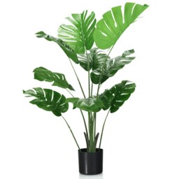 COSTWAY 120cm Artificial Monstera Plants 10 Different Leaves Green One Size