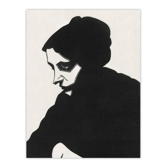 Stylised Portrait of a Woman De Mesquita Huge Wall Art Print 18X24 In