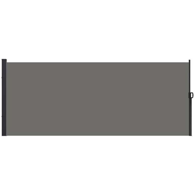 Outsunny Retractable Side Awning, Garden Privacy Screen Divider, Full Cassette Wind Breaker for Hot Tub, Balcony, Terrace, Pool, 400 x 180cm Grey Dark Grey 1