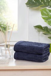 Safari Pure Cotton Face Cloth Towels Set Of 4 Blue Face cloth 4