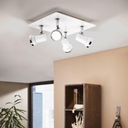 EGLO Tamara 1 LED Steel White LED Bathroom 4-Light Spotlight