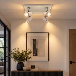 EGLO Tamara 1 LED Steel White LED Bathroom 4-Light Spotlight
