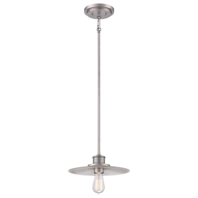 Admiral 1 Light Dome Ceiling Mini Pendant Antique Nickel, E27