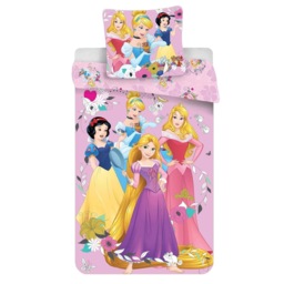 Disney Princess Duvet Cover Set Pink Pink/Multicoloured Single 1
