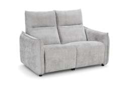 Woven Chenille Grey 2 Seater Electric Recliner Sofa CARRERA