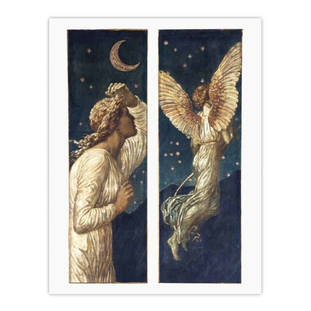 "Cupid Flying Away From Psyche Vintage Wall Art Print Jones 24x32"""