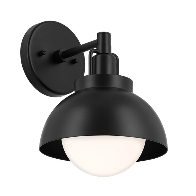 Kichler Niva Dome Wall Lamp Contemporary Black 1x E27