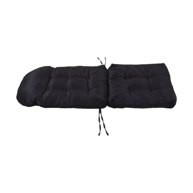 Living and Home Outdoor Waterproof Tufted Swing Seat Cushion, Black-125cm Black