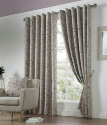 Blossom Bud Eyelet Blockout Curtains - Pink - 167 cm x 182 cm