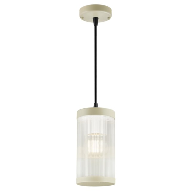 Nordlux Coupar Outdoor Pendant Light Sand Plastic E27 Weatherproof - Mains Powered, IP33 Cream