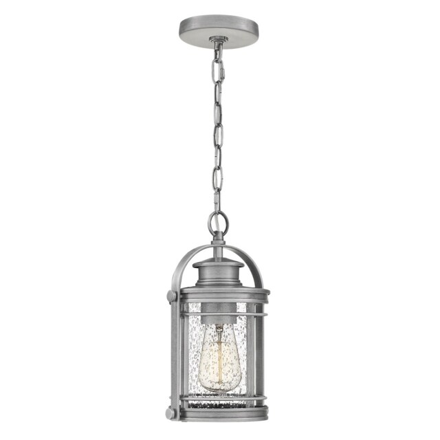 Quoizel Booker Outdoor Pendant Ceiling Light Industrial Aluminium, IP44