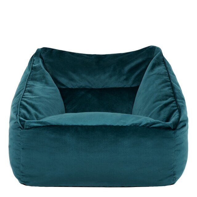 Natalia Velvet Adults Bean Bag Armchair, Ready Filled Large Beanbag Teal Green Teal Green XL 1