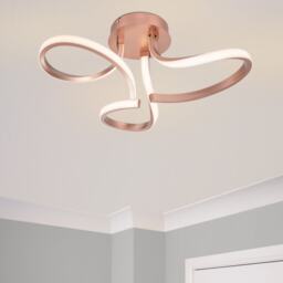 COSYLYTE Moss 3 Light Integrated LED, Modern, Curved Ceiling Light - Copper Bronze 1