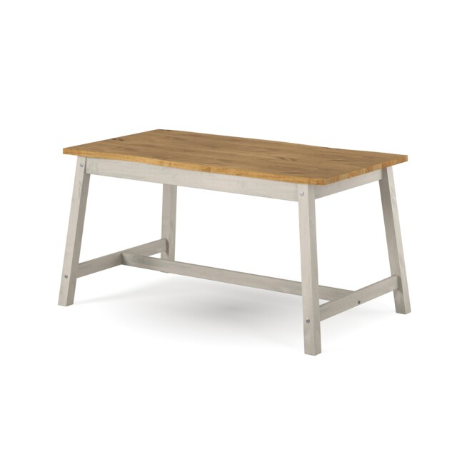 Corona Live Edge Large Dining Table - Solid Wood with Rustic Natural Edge, Durable Wax Finish and Timeless Design Grey Grey Large 1