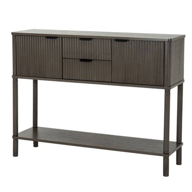 Reed Collection 2 Drawer 2 Door Console Table - Wood - L30 x W106 x H80 cm - Brown
