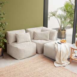 3pcs icon Noa, 1x Corner, 1x Recliner, 1x Slab, Jumbo Cord Stone