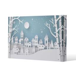 Winter snow urban countryside (canvas) / 77 x 51 x 4cm Multi