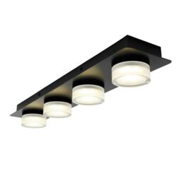 BHS Brooke LED Bathroom Ceiling Spotlight Bar Black Matte Black 1