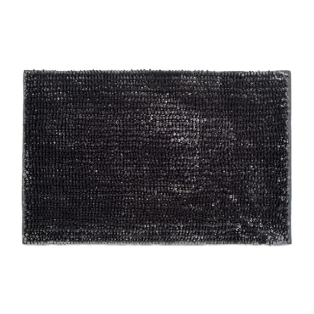 Velvet Chenille Bobble Bath Mat - Charcoal Grey