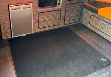 Black Rear Campervan Living Area Carpet - 1000mm x 1000mm