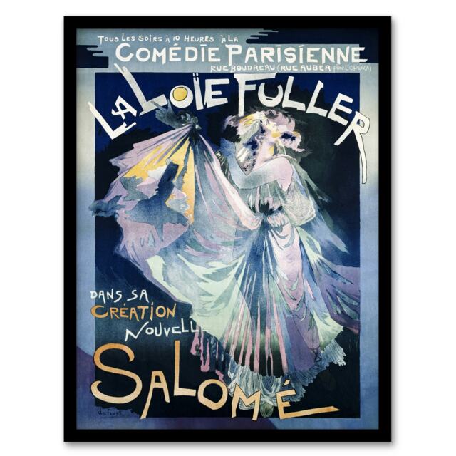 "Salome Ballet Vintage Advert Vintage Framed Wall Art Print de Feure 12x16"""