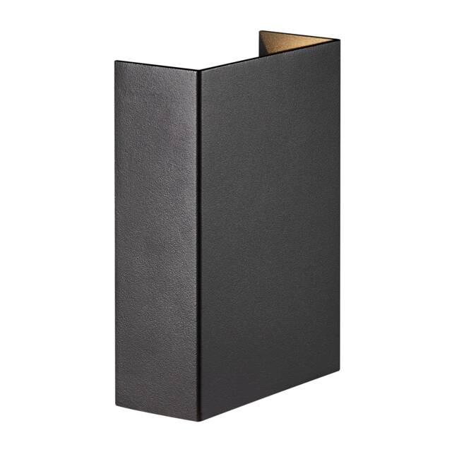 Nordlux Fold Outdoor Wall Light Black Aluminium Sensor Intergrated LED Coastal/Marine Safe - Mains Powered, IP54