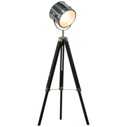 Homcom Industrial Style Adjustable Tripod Floor Lamp, Searchlight