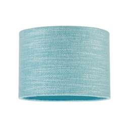 Modern Bobbled and Textured Linen Lamp Shade in Light Duck Egg Blue