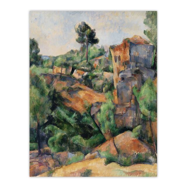 Bibemus Quarry Cubist Landscape Paul Cezanne Huge Wall Art Print 18X24 In