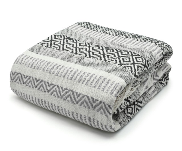Velosso Check Cotton Tassel Throw - 178cm x 254cm