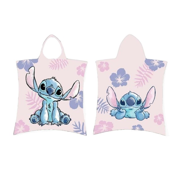 Lilo & Stitch Childrens/Kids Stitch Hooded Towel - Pink - One Size Pink One size