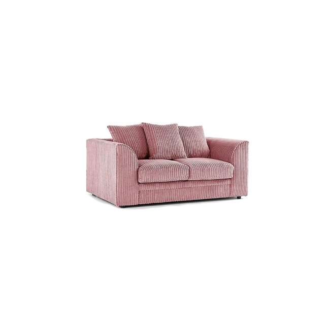 CHICAGO 2 SEATER PINK JUMBO CORD SOFA