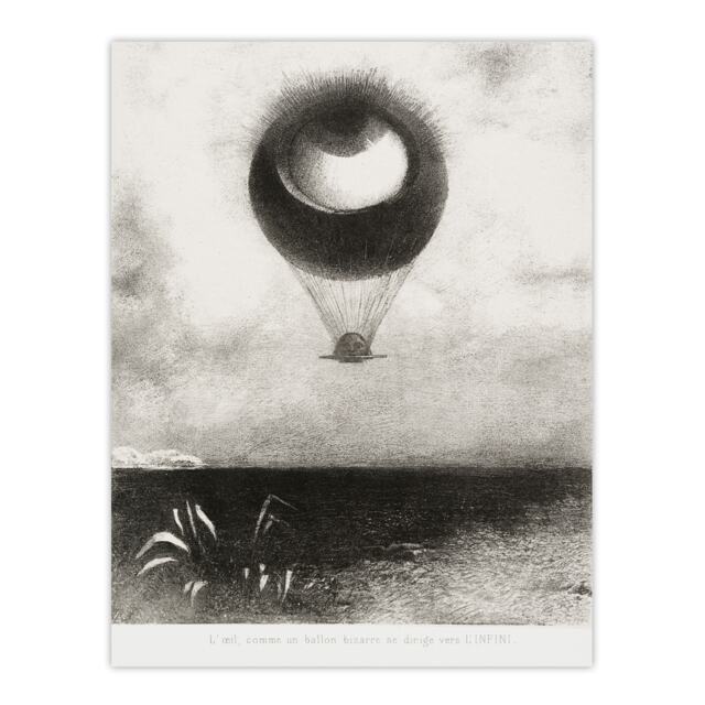 "The Eye Like a Strange Balloon Redon Vintage Wall Art Poster Print 12X16"""