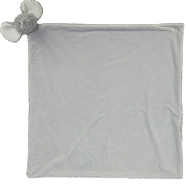 Mumbles Baby Elephant Head Blanket - Grey - One Size