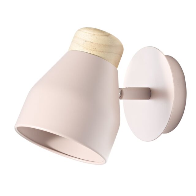 Contemporary Scandinavian Designed Wall Light Fitting in Pastel Soft Pink Pink Pink 1